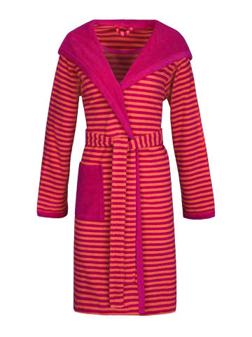 ESPRIT Bademantel ''Striped Hoody'' in Pink/ Orange