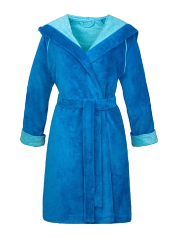 ESPRIT Bademantel ''Cosy'' in Blau/ Türkis