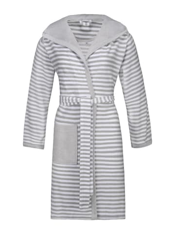 ESPRIT Bademantel ''Striped Hoody'' in Grau