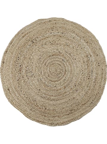 THE HOME DECO FACTORY Jute-Teppich in Beige - Ø 80 cm