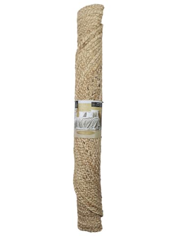 THE HOME DECO FACTORY Jute-Teppich in Beige - Ø 80 cm