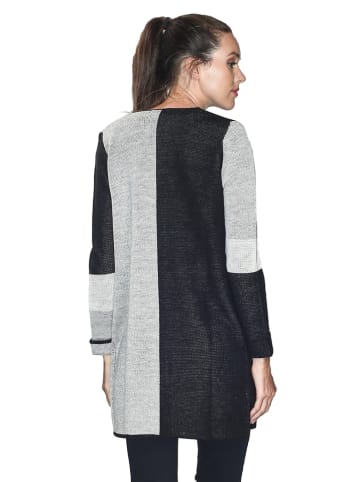 ASSUILI Cardigan in Grau/ Schwarz