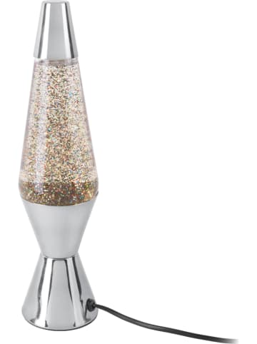 Leitmotiv Decoratieve lamp "Glitter" zilverkleurig - (H)37 cm