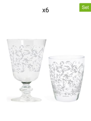 Trendy Kitchen by EXCÉLSA 12er-Set: Gläser "Domus" in Transparent