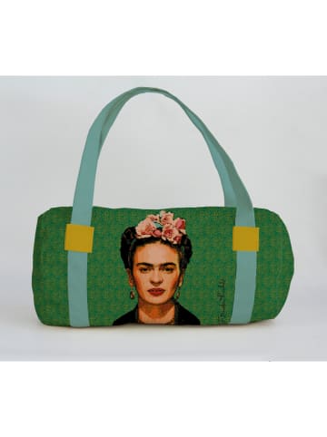 Madre Selva Torba "Frida Kahlo" w kolorze zielonym - szer. 40 x Ø 20 cm