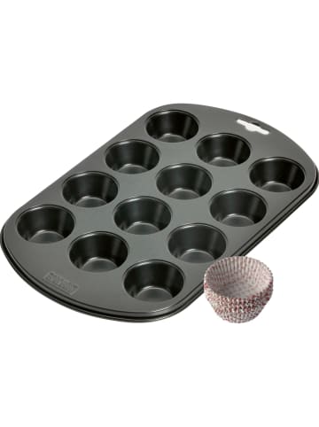 Kaiser Mini-Muffinform "Inspiration" in Schwarz - (L)38 x (B)27 cm