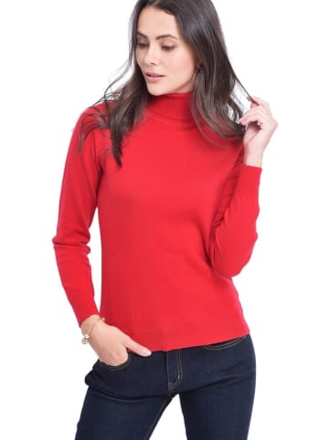 ASSUILI Sweter w kolorze czerwonym
