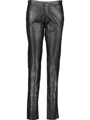 KRISS Skórzane spodnie w kolorze czarnym
