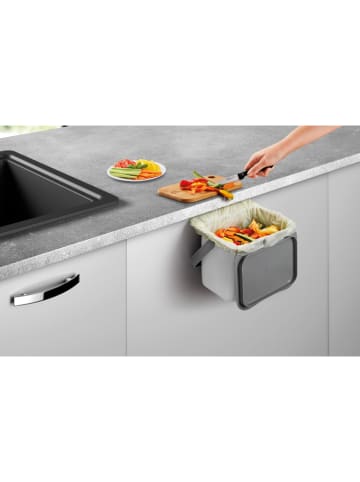 metaltex Abfalleimer "Bin Tex" in Grau - (B)25 x (H)19 x (T)20 cm