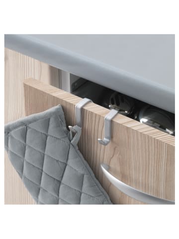 metaltex Dubbele haak "Galileo" zilverkleurig - (B)6 x (H)4 x (D)4 cm