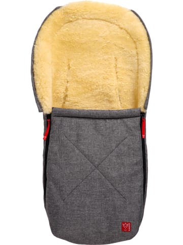 Kaiser Naturfellprodukte Lammfell-Fußsack "Emmi" in Anthrazit - (L)80 x (B)37 cm