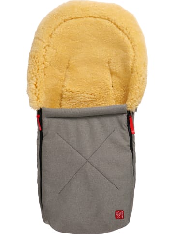 Kaiser Naturfellprodukte Lammfell-Fußsack "Emmi" in Grau - (L)80 x (B)37 cm