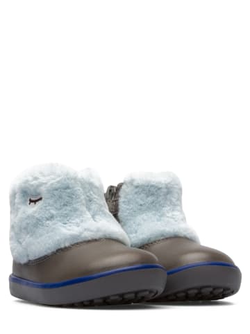 Camper Leder-Boots "Nord Ice" in Braun/ Hellblau