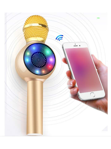 SWEET ACCESS Bluetooth-Lautsprecher-Karaokemikrofon in Gold