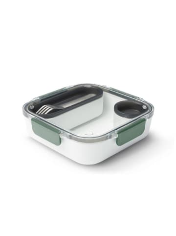 Black+Blum Lunchbox in Weiß/ Grün - (B)20 x (H)5,5 x (T)20 cm