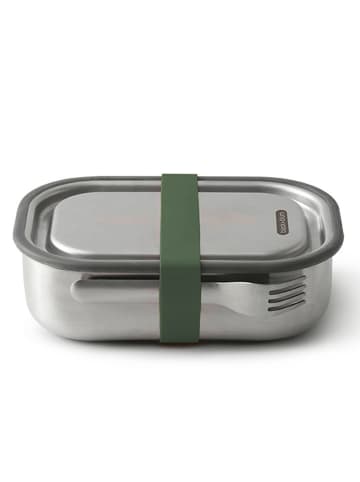 Black+Blum Pudełko w kolorze srebrno-zielonym na lunch - 20 x 6,5 x 15 cm