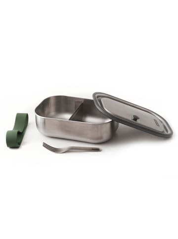 Black+Blum Pudełko w kolorze srebrno-zielonym na lunch - 20 x 6,5 x 15 cm
