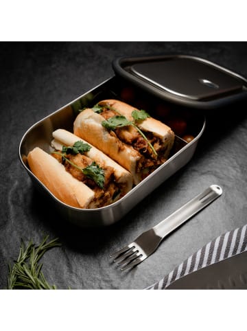 Black+Blum Pudełko w kolorze srebrno-pomarańczowym na lunch - 20 x 6,5 x 15 cm