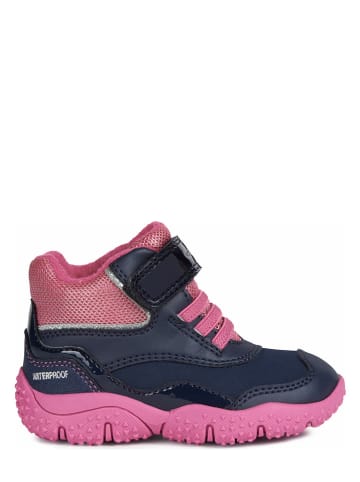 Geox Boots "Baltic" in Dunkelblau/ Fuchsia