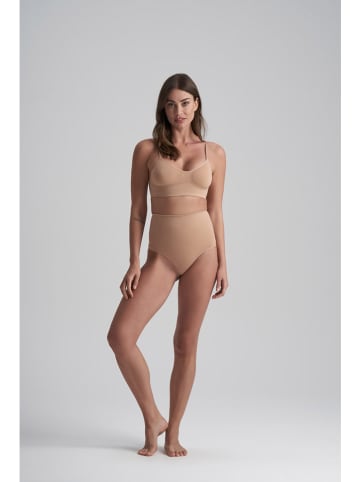 Bye Bra Stringi high waist w kolorze beżowym