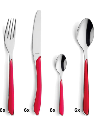 Paul Wirths 24-delige bestekset "Prisma" rood