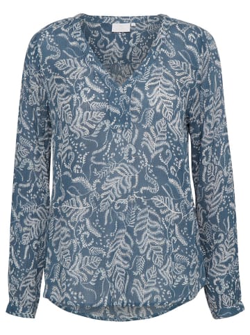 Kaffe Bluse "Geisa" in Blau/ Weiß