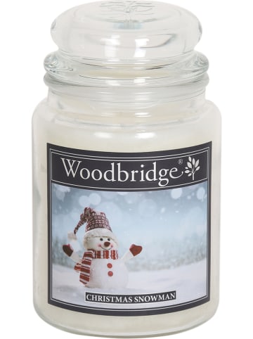 Woodbridge Duftkerze "Xmas Snowman" in Weiß - 565 g