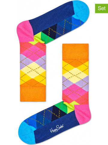 Happy Socks 2-delige set: sokken "Argyle" meerkleurig