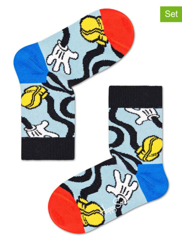 Happy Socks 2-delige set: sokken lichtblauw/meerkleurig
