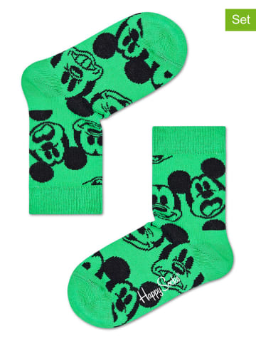 Happy Socks Skarpety (2 pary) w kolorze zielonym