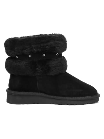 NICEBAY Leren winterboots "Eira" zwart