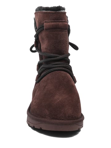 NICEBAY Leren winterboots "Leala" bruin