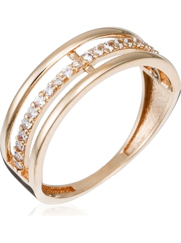 OR ÉCLAT Roségouden ring "Aurore" met zirkonia's