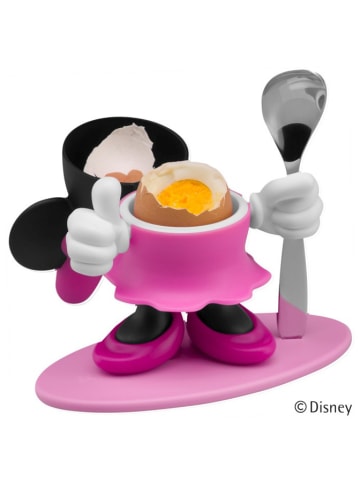 WMF 2-częściowy zestaw "Myszka Minnie" w kolorze czarno-różowym na jajko
