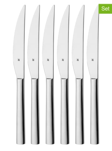 WMF 6er-Set: Edelstahl-Steakmesser "Nuova" - (L)23 cm
