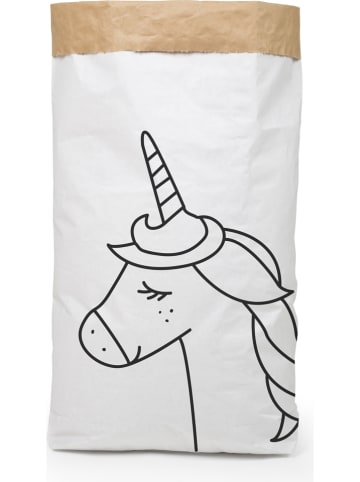 Little nice things Torba "Unicorn" w kolorze biało-czarnym do przechowywania - 60 x 90 x 13 cm