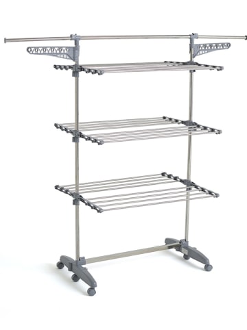 Kitchen Move Wäscheständer "Ultima" in Schwarz/ Grau - (B)167 x (H)172 x (T)50 cm