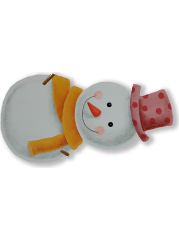 Tierra Bella Tafellaken "Snowman" wit/oranje - (L)50 x (B)40 cm