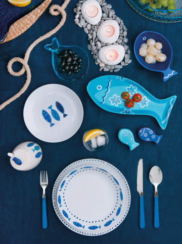 Trendy Kitchen by EXCÉLSA Półmisek "Ocean" w kolorze błękitnym - 27 x 12 cm