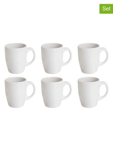 Trendy Kitchen by EXCÉLSA 6er-Set: Tassen in Weiß - 280 ml
