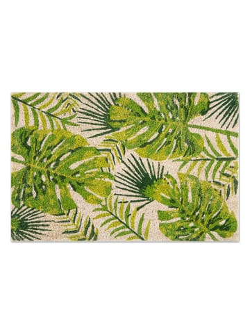 Trendy Kitchen by EXCÉLSA Fußmatte "Foliage Leafs" in Grün/ Beige - (L)60 x (B)40 cm