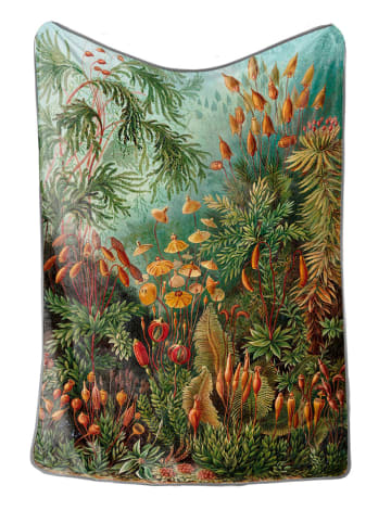 Madre Selva Koc "Deep Forest" w kolorze zielonym ze wzorem - 170 x 130 cm