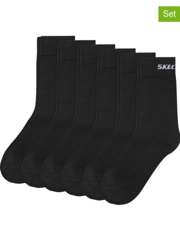 Skechers Skarpety sportowe (6 par) w kolorze czarnym