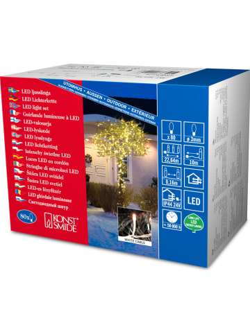 Konstsmide Łańcuch świetlny LED "Micro LED" w kolorze ciepłej bieli - dł. 22,64 m