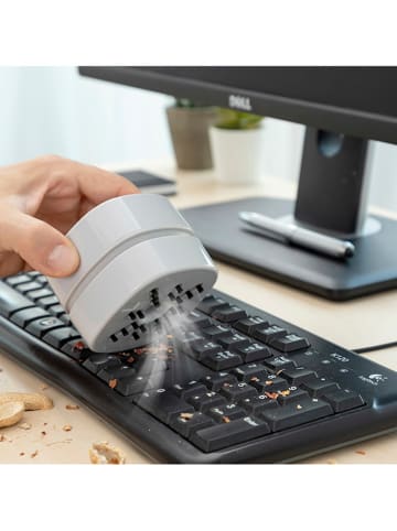 InnovaGoods Przenośny odkurzacz biurkowy w kolorze białym - 7,5 x 7 x 6 cm