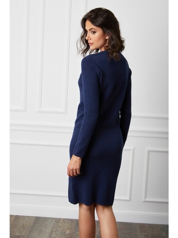So Cachemire Strickkleid "Anir" in Dunkelblau