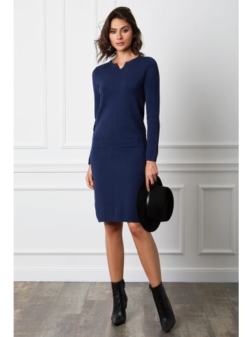 So Cachemire Strickkleid "Anir" in Dunkelblau