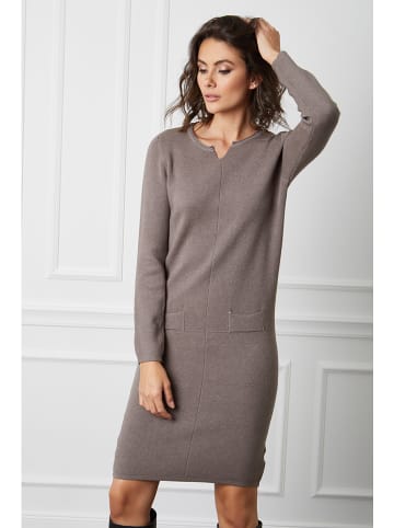 So Cachemire Strickkleid "Anir" in Taupe