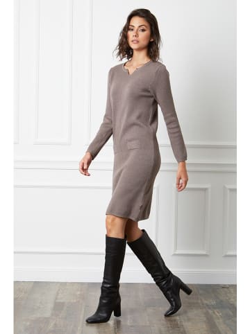 So Cachemire Strickkleid "Anir" in Taupe