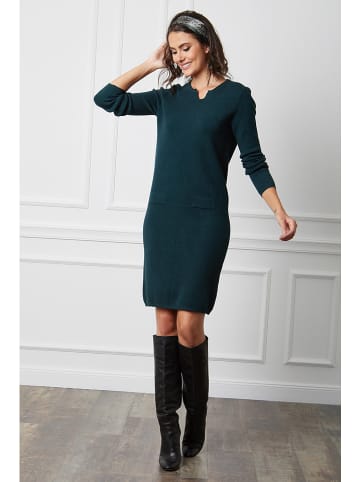 So Cachemire Strickkleid "Anir" in Dunkelgrün